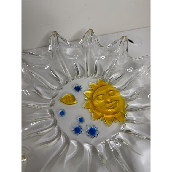 Studio Nova Art Glass Serving Tray Solar Eclipse 14.5 WALTHER Germany - Picture 4 of 10